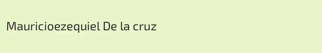 Mauricioezequiel De la cruz